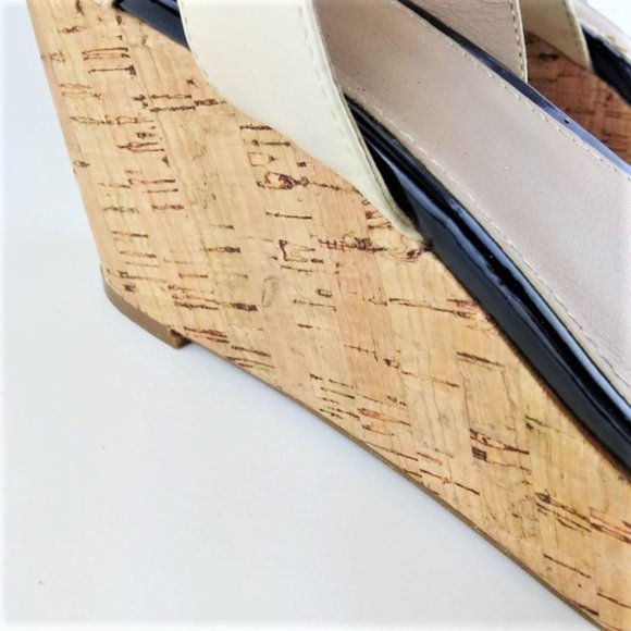 Alfani Two Tone Cork Heel Ankle Strap Sandals - Picture 3 of 5